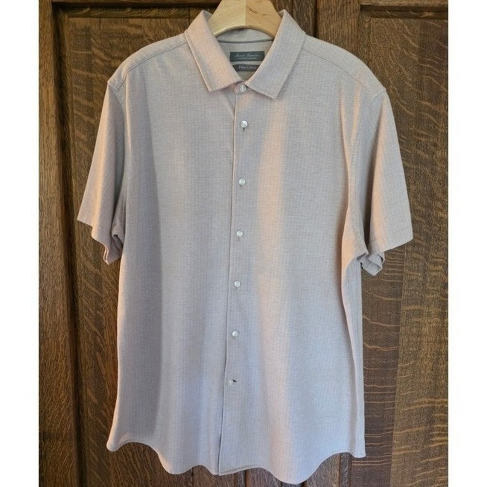 Daniel Cremieux Signature Pima Cotton Blend Short Sleeve Button Down Shirt XL